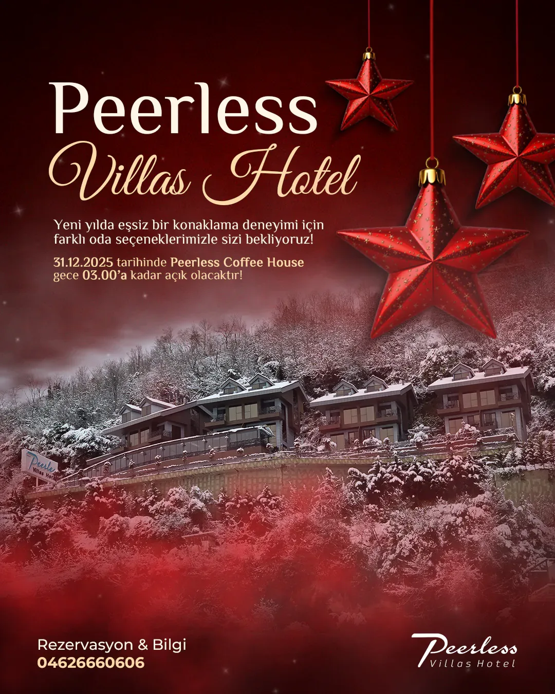 Peerless Villas Hotel Yılbaşı Giresun sosyal medya referansı (Post)