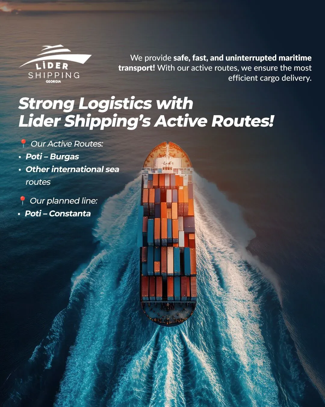 Lider Shipping Georgia Giresun sosyal medya referansı (Post)