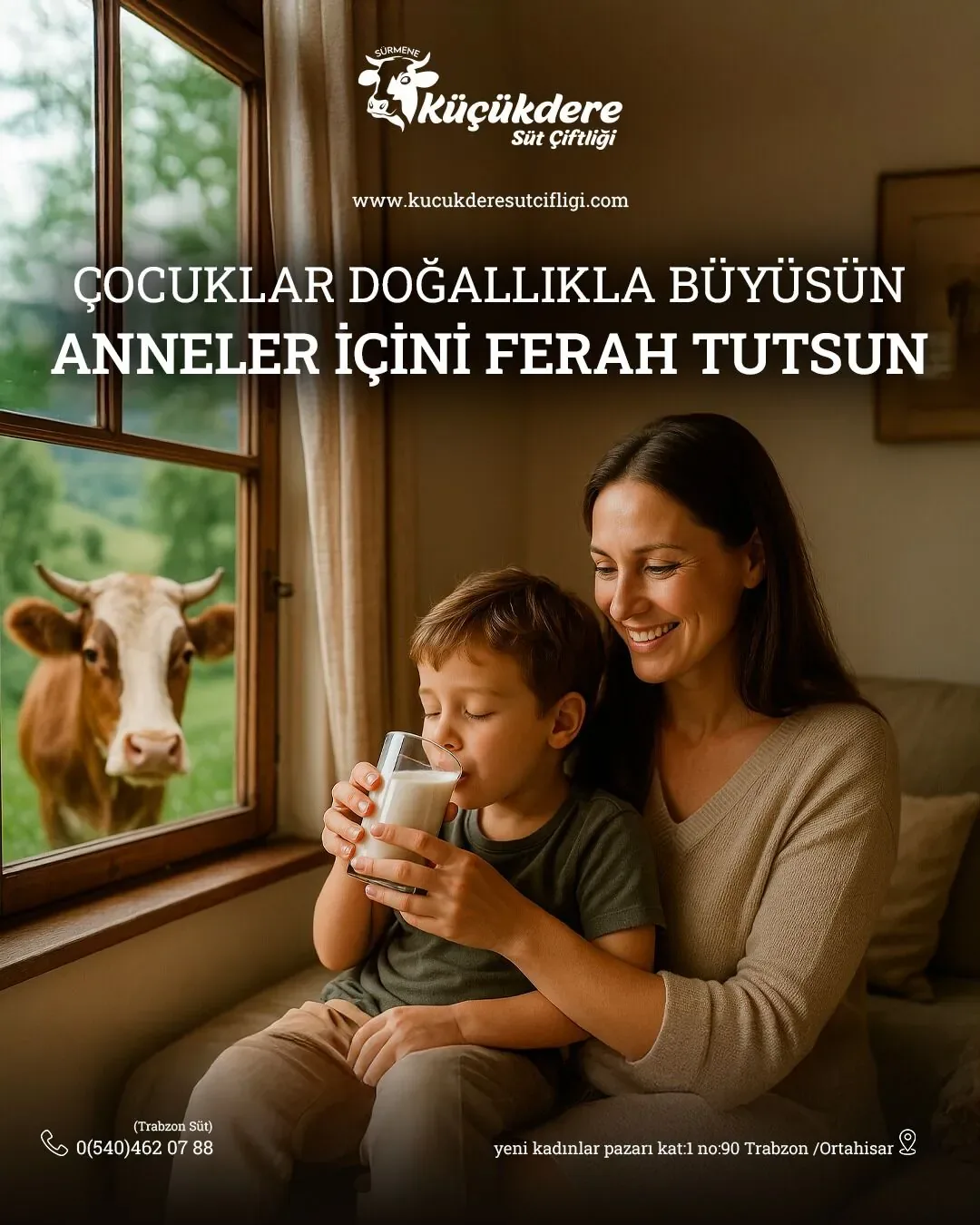 Küçükdere Süt Çiftliği Giresun sosyal medya referansı (Post)