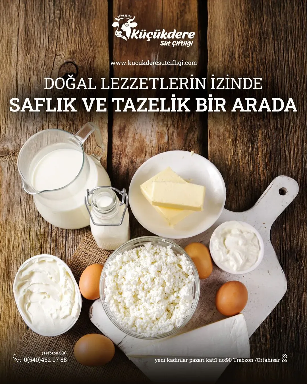 Küçükdere Süt Çiftliği Giresun sosyal medya referansı (Post)
