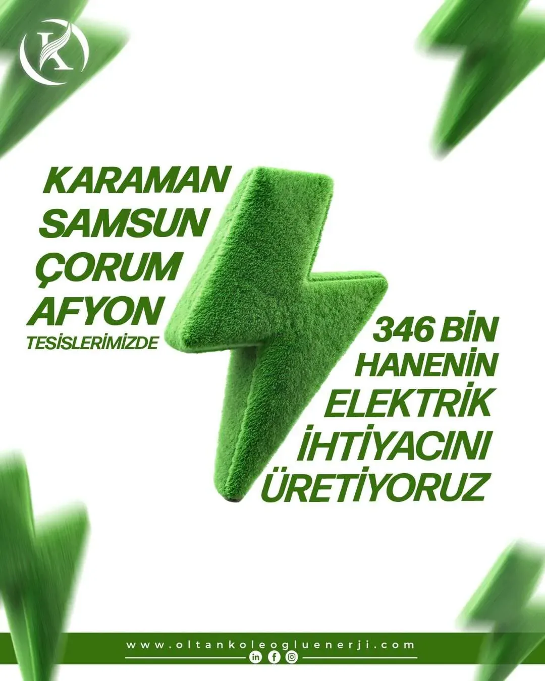 Oltan Köleoğlu Enerji Giresun sosyal medya referansı (Post)