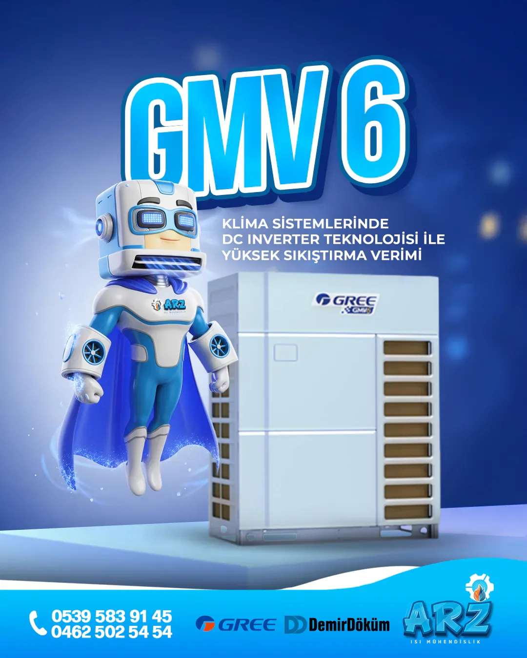 Arz Isı Mühendislik GMV 6 Klima Sistemi Giresun sosyal medya referansı (Post)
